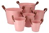 ZINC LEATHER OLD PINK MAT 30X28CM