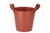 ZINC LEATHER DARK TERRA MAT 20X19CM