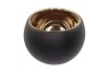 TAZA THEELICHT GOUD/ZWART 12X12X15CM NM