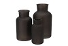 DRY GLASS BLACK MAT MILK CAN 17X30CM