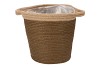 TRIPOLI BASKET POT MUSTARD 23X23CM NM