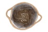 TRIPOLI BASKET POT MUSTARD 23X23CM NM