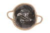 TRIPOLI ARMY GREEN POT BASKET 20X18CM