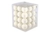 GLASS BALL WHITE SATIN 57MM P/36
