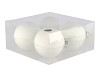 GLASS BALL WHITE SATIN 100MM P/4