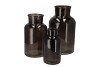 DRY GLASS BLACK CLEAR MILK CAN 17X30CM