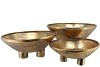 DHAKA GOLD BOWL ON FOOT 59X27CM 3-PIECES