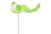 PICK BIRD ON STICK LIGHT GREEN P/1 11X4X50CM