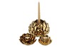 WAXINE SUCCULENT MAGNOLIA SHINY GOLD 10X11CM