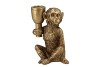 DECO MONKEY GOLD KANDELAAR 11X6X15CM