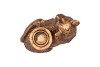 DECO LEOPARD BRONZE KANDELAAR 11X6X15CM
