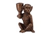 DECO MONKEY BRONZE KANDELAAR 11X6X15CM