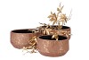 DUBAI BRUSHED COPPER BOWL 28X14CM