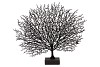 DECO CORAL LEAF BLACK 50X45CM