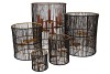 ARIANA BLACK/GOLD 7 T-LIGHT 38X30CM