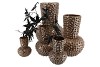 DJEDDA VASE DOTS DARK PEARL 21X29CM