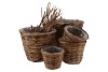 RATTAN BASKET POT ROUND 17X14CM NM