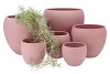 VINCI PINK FLOWER POT 28X24CM NM