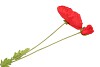 SILK POPPY LEAF RED 96CM NM