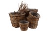 RATTAN BASKET POT ROUND 29X26CM NM