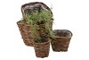 RATTAN BASKET POT SQUARE 14X14X14CM NM