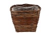 RATTAN BASKET POT SQUARE 25X25X21CM NM