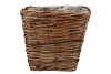 RATTAN BASKET POT SQUARE 29X29X26CM NM