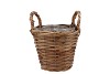 RATTAN BASKET POT ROUND +EARS 15X12CM