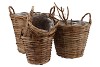 RATTAN BASKET POT ROUND +EARS 17X14CM NM