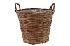 RATTAN BASKET POT ROUND +EARS 29X26CM NM