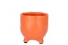 ST TROPEZ ORANGE MAT POT 8X8CM