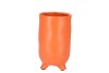 ST TROPEZ ORANGE MAT VASE 10X18CM