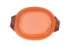 ZINC LEATHER PEACH MAT 23X18X12CM