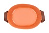 ZINC LEATHER PEACH MAT 25X19X14CM