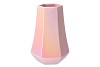 DAIRA PEARL PINK VASE FACET LOW 17X25CM