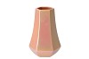 DAIRA PEARL PEACH VASE FACET LOW 14X21CM