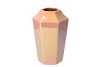 DAIRA PEARL PEACH VASE FACET HIGH 14X21CM