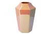 DAIRA PEARL PEACH VASE FACET HIGH 17X25CM