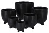 ST TROPEZ BLACK MAT POT 18X17CM