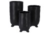 ST TROPEZ BLACK MAT VASE 12X22CM