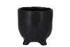 ST TROPEZ BLACK MAT POT 11X11CM