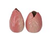 MENTON TULIP VASE DARK PINK 12X12X17CM ASS P/1