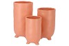 ST TROPEZ PEACH MAT VASE 10X18CM