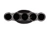 BUKAN BLACK MAT 5-TUBE VAAS 30X13X26CM