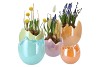 EASTER EGG PEARL BLUE POT 13X13CM