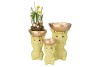 EASTER BUNNY-BOWL YELLOW 15X13X23CM NM