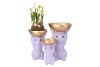 EASTER BUNNY-BOWL LILAC 15X13X23CM NM