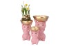 EASTER BUNNY-BOWL PINK 19X15X28CM NM