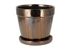 SIENNA POT+SCHOTEL METAL 20X17CM NM