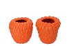 RASPBERRY VASE ORANGE 19X19CM